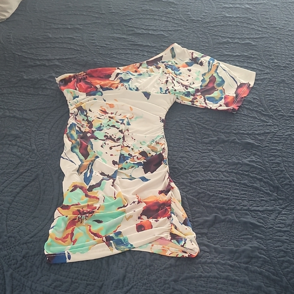 Floral Off-Shoulder Women's Dress